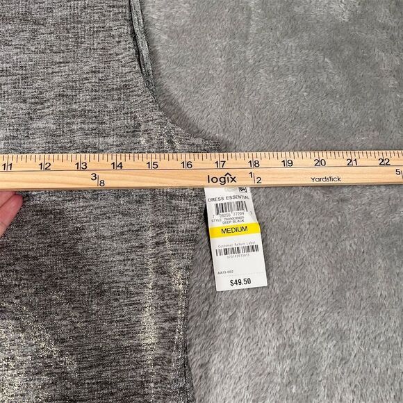 INC Women's Sleeveless Metallic Gray Scoop Neck Tank Top Size M NWT - Picture 8 of 9